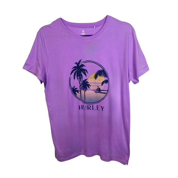 Hurley Women's Purple T-Shirt - Picture 1 of 4